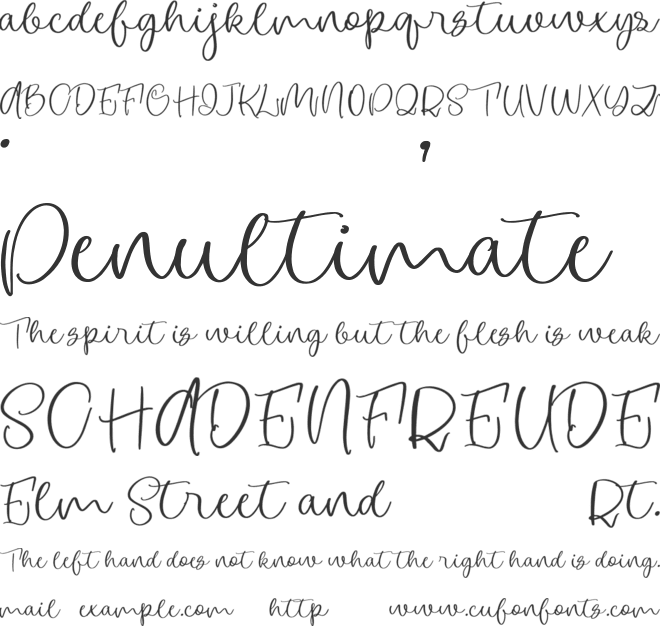 Malphen font preview