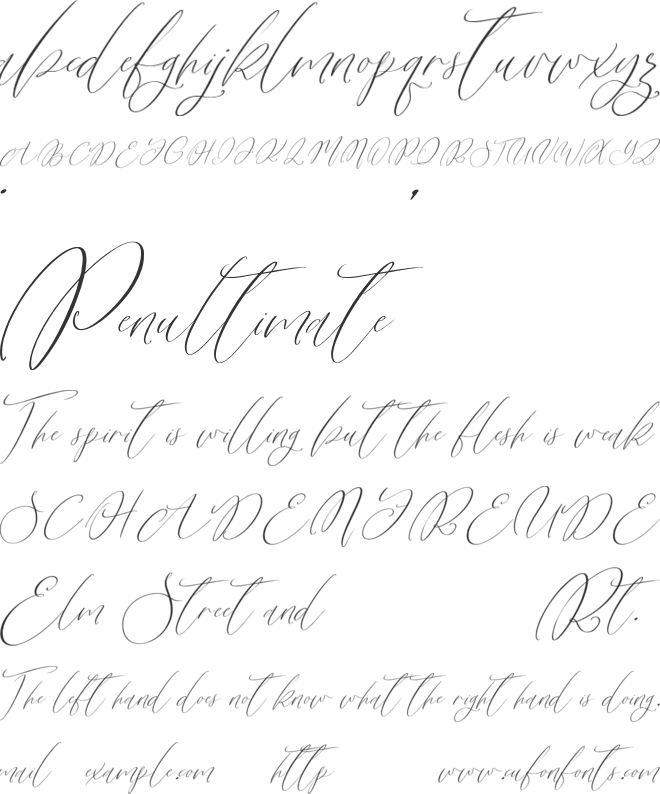 Hulland font preview