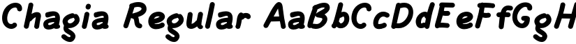 Chagia Regular font