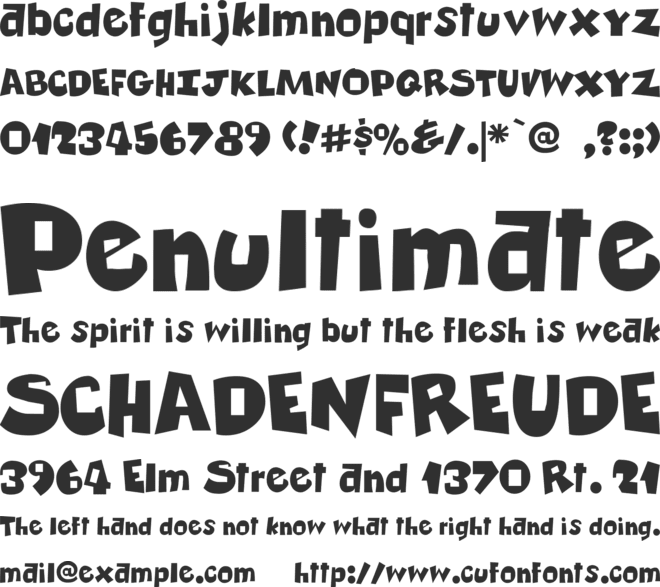 Saliy Heavy font preview