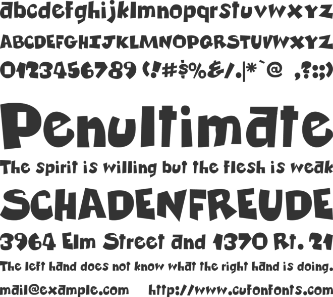 Saliy Heavy font preview