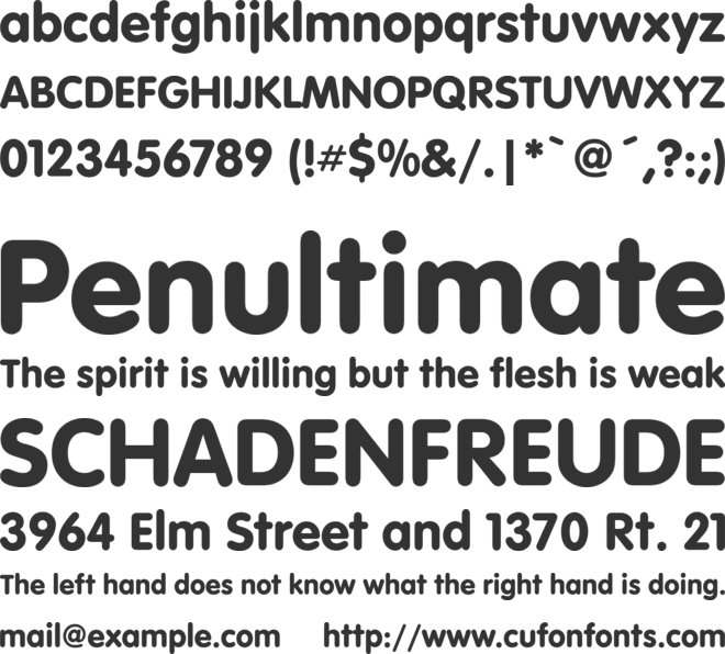 VAGRundschriftD font preview