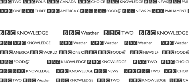 BBC Striped Channel Logos font preview