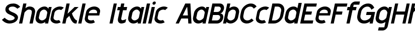 Shackle Italic font