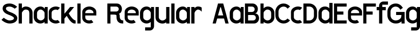 Shackle Regular font