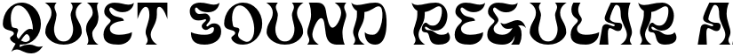 Quiet Sound Regular font