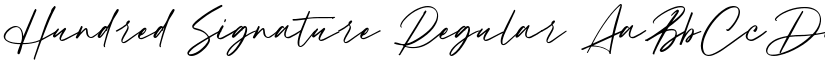 Hundred Signature Regular font
