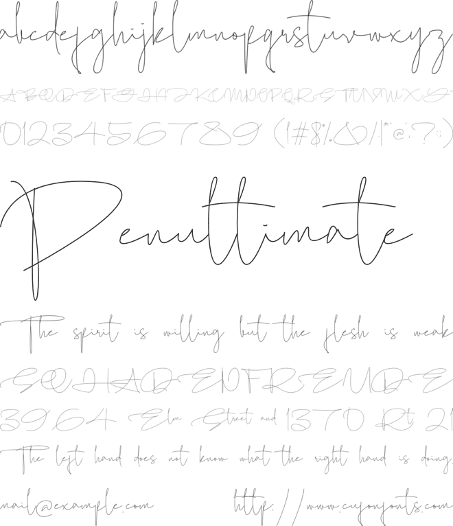 Homallond font preview