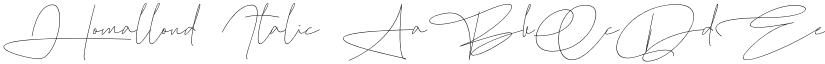 Homallond Italic font