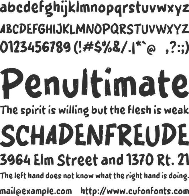 g Gradeo font preview