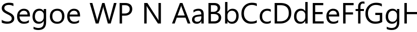 Segoe WP N font
