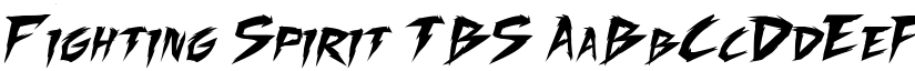 Fighting Spirit TBS font