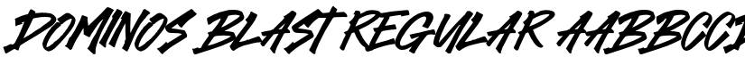 Dominos Blast Regular font
