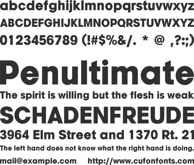 Nutella font preview