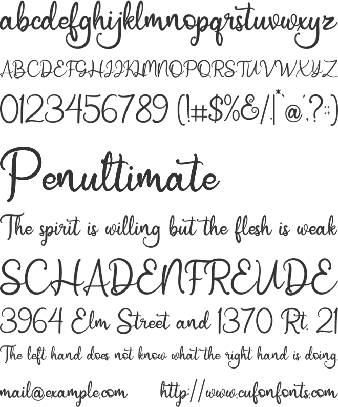 Craglland font preview