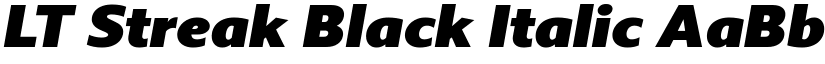 LT Streak Black Italic font