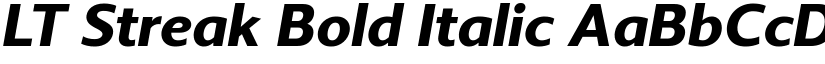LT Streak Bold Italic font