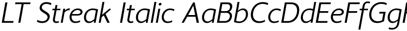 LT Streak Italic font