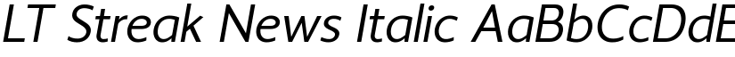 LT Streak News Italic font