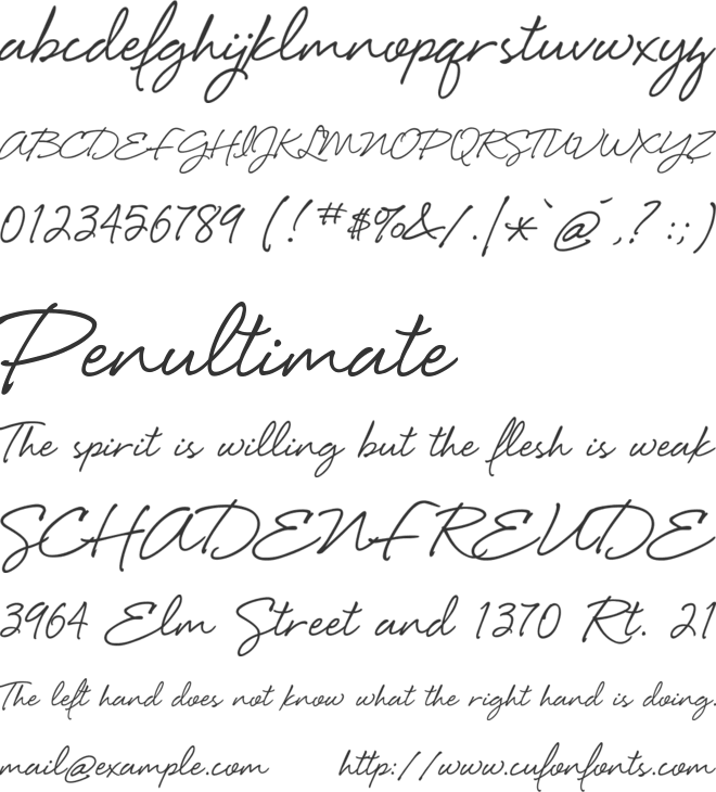 Eye Catching font preview