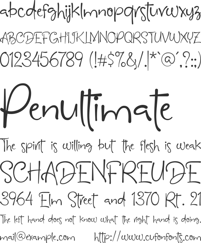 Casiore font preview