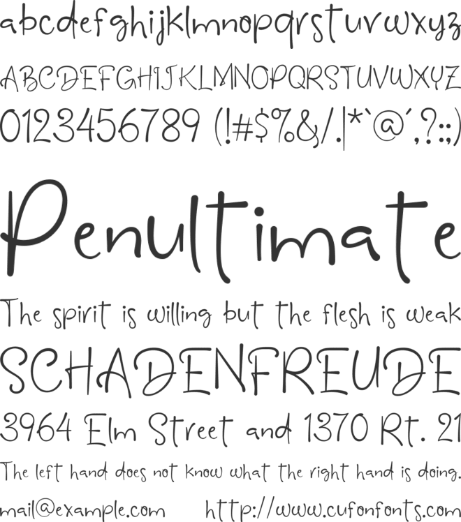 Casiore font preview