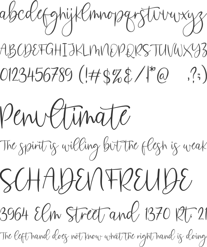 Sweettea font preview