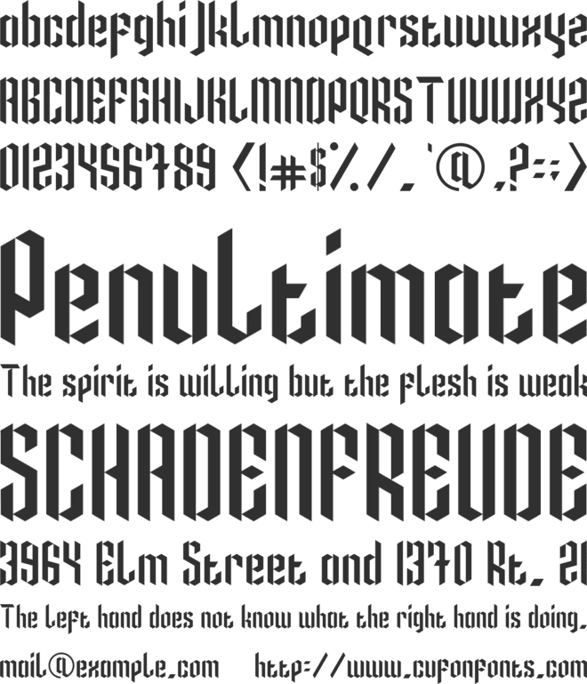 IMPERMANENCE font preview