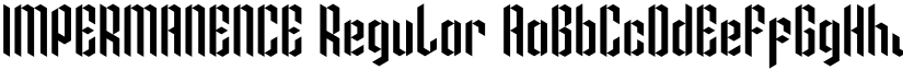 IMPERMANENCE Regular font