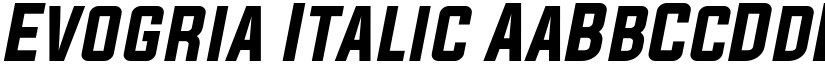 Evogria Italic font