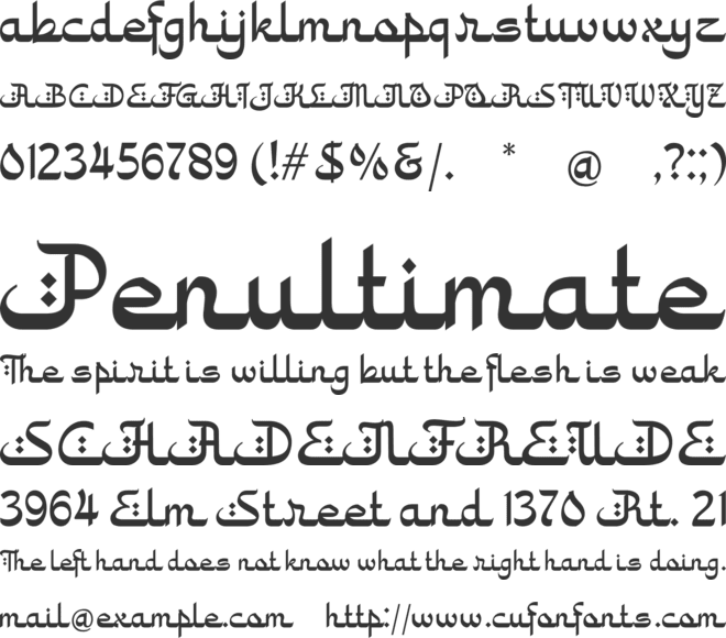 Mushym font preview