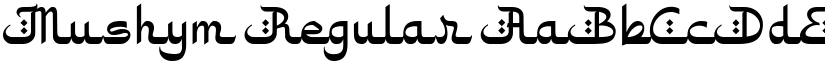Mushym Regular font