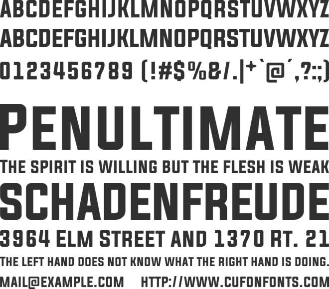Evogria font preview