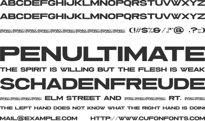 Threat font preview