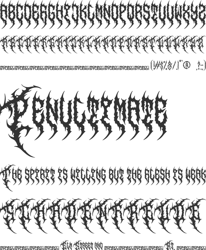 Dreamfire font preview