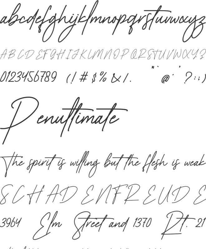 Deux-Deriche font preview