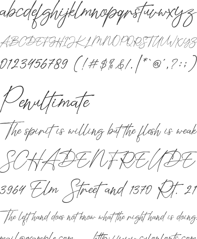 mellissa darling font preview