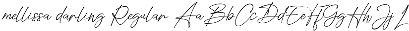 mellissa darling Regular font