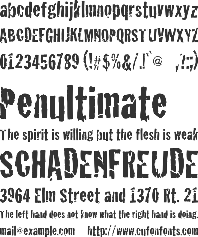 Crackhouse font preview