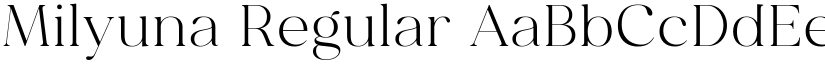 Milyuna Regular font