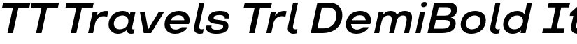 TT Travels Trl DemiBold Italic font