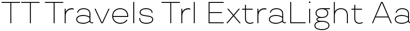 TT Travels Trl ExtraLight font