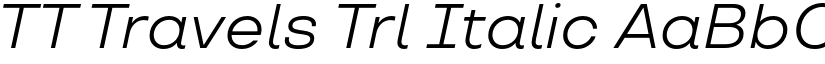 TT Travels Trl Italic font