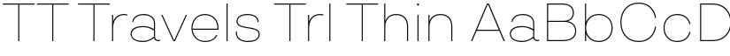 TT Travels Trl Thin font