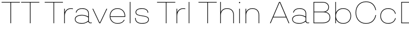 TT Travels Trl Thin font
