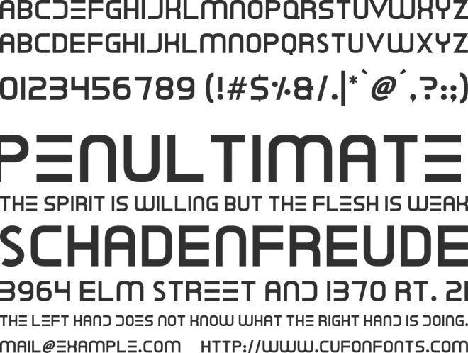 Neon Android font preview