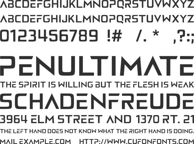 ELNATH font preview