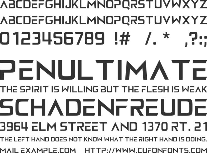 ELNATH font preview
