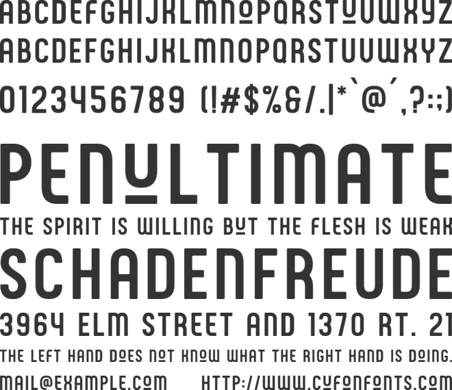 Godiva font preview