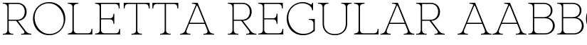 Roletta Regular font